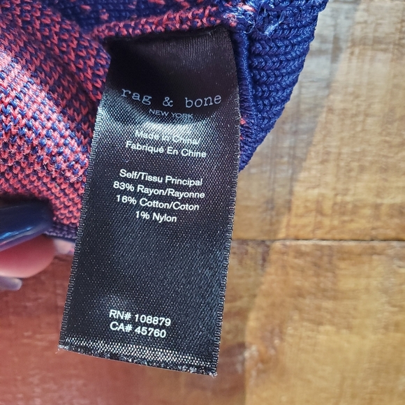 Rag & Bone Women's Ridley Pullover in Gingham Cotton Blend SZ SP - Picture 6 of 6